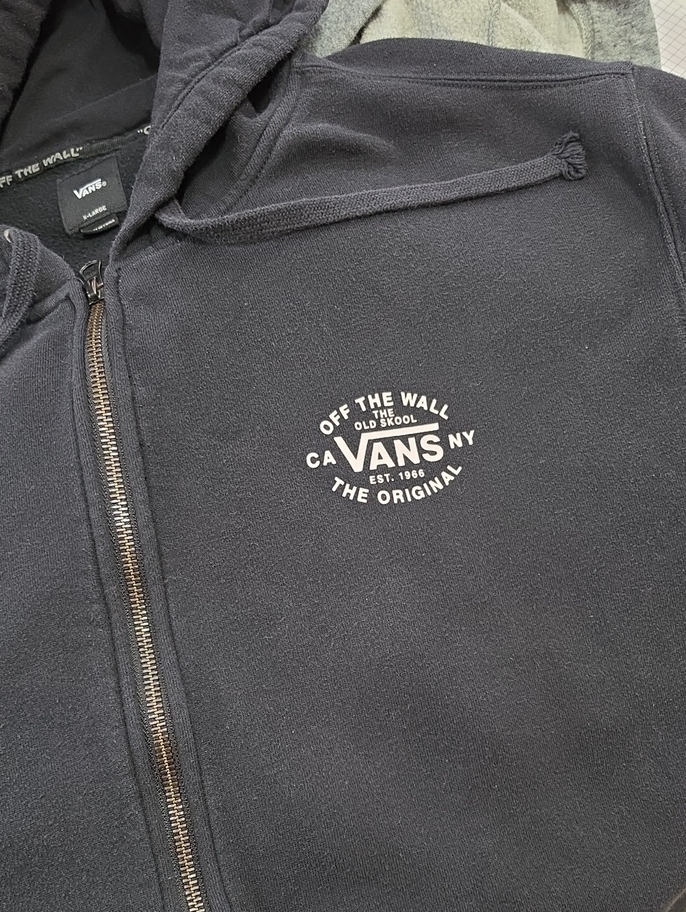 Vans Black Zip-Up Shirt Jacket with White Logo